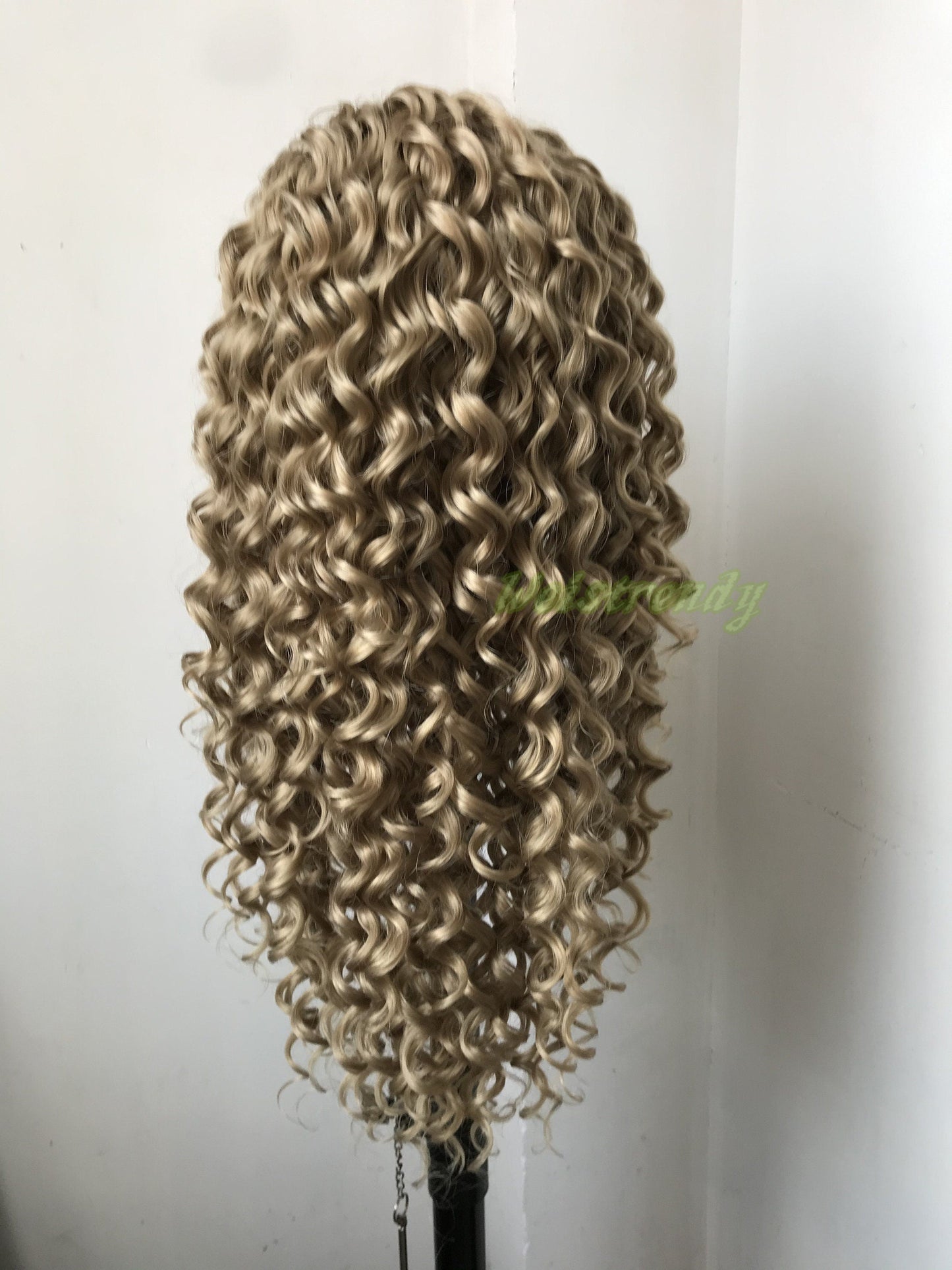Blonde Long Ring Curls Hair Premium Synthetic Fibre Heat Safe Glueless Lace Frontal Wig