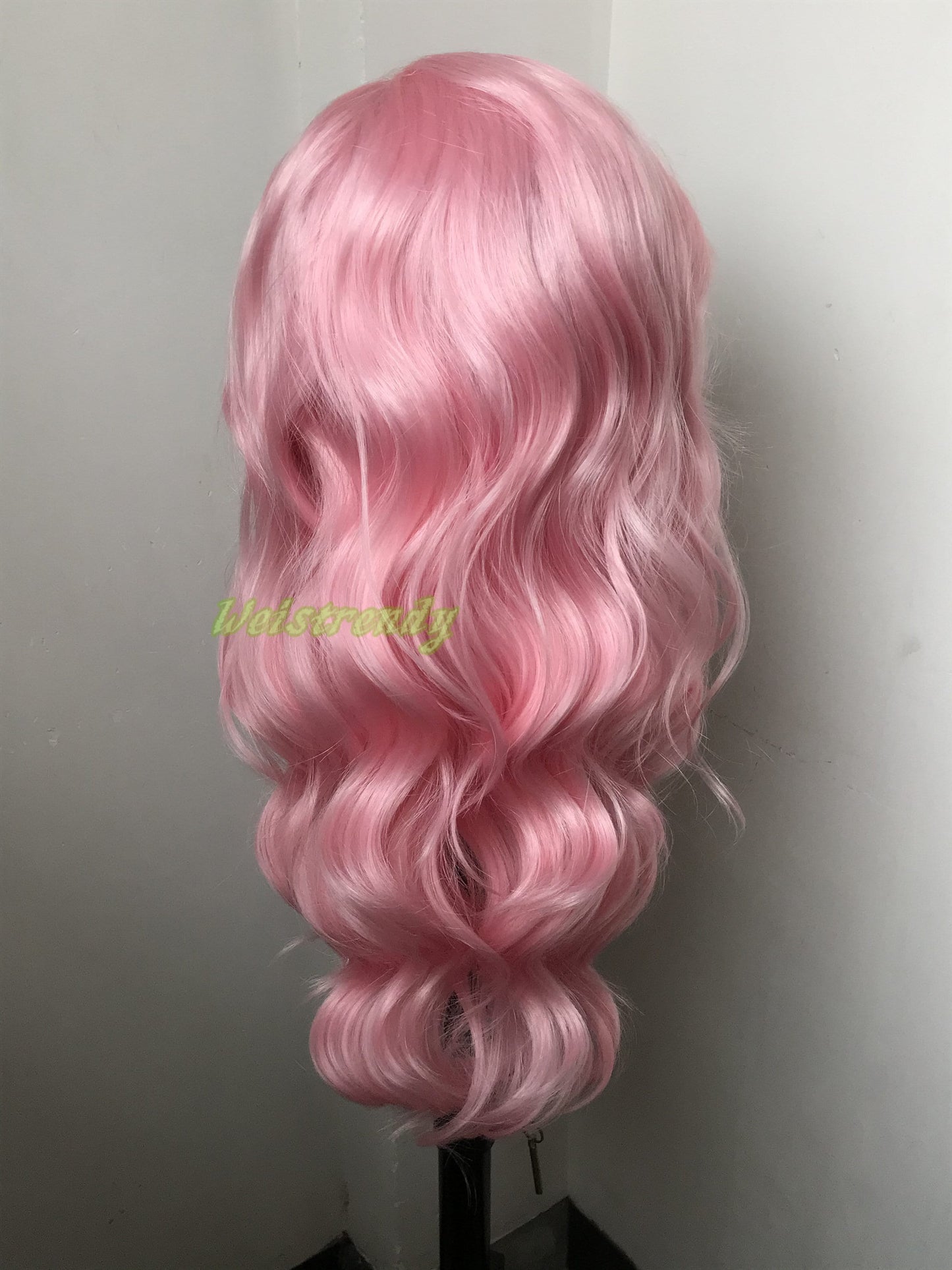 Ice pink | Baby Pink | Light Pink Long Wavy Hair Wigs Premium Synthetic Soft Swiss Lace Frontal Wigs Heat Safe Realistic