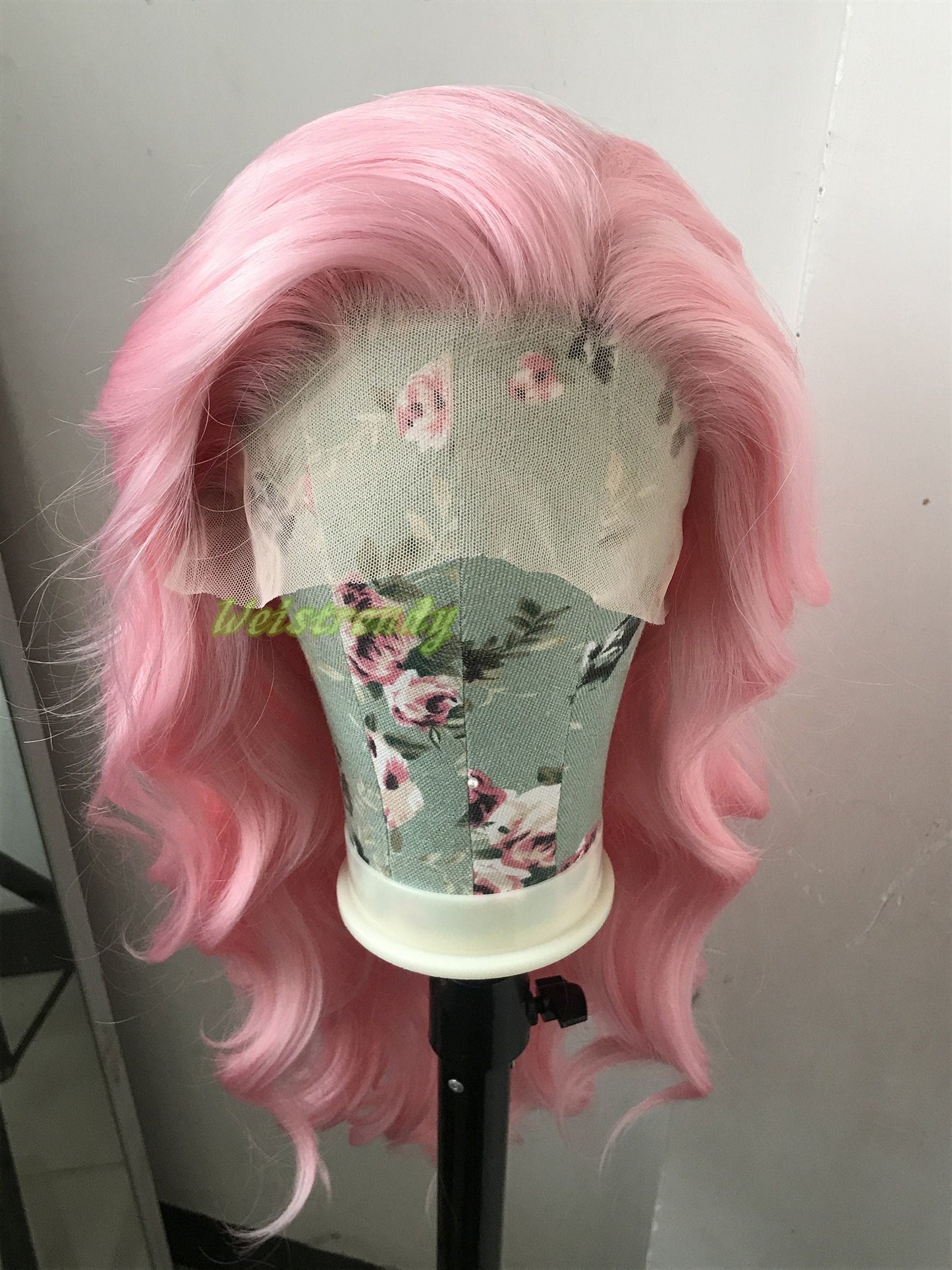 Ice pink | Baby Pink | Light Pink Long Wavy Hair Wigs Premium Synthetic Soft Swiss Lace Frontal Wigs Heat Safe Realistic