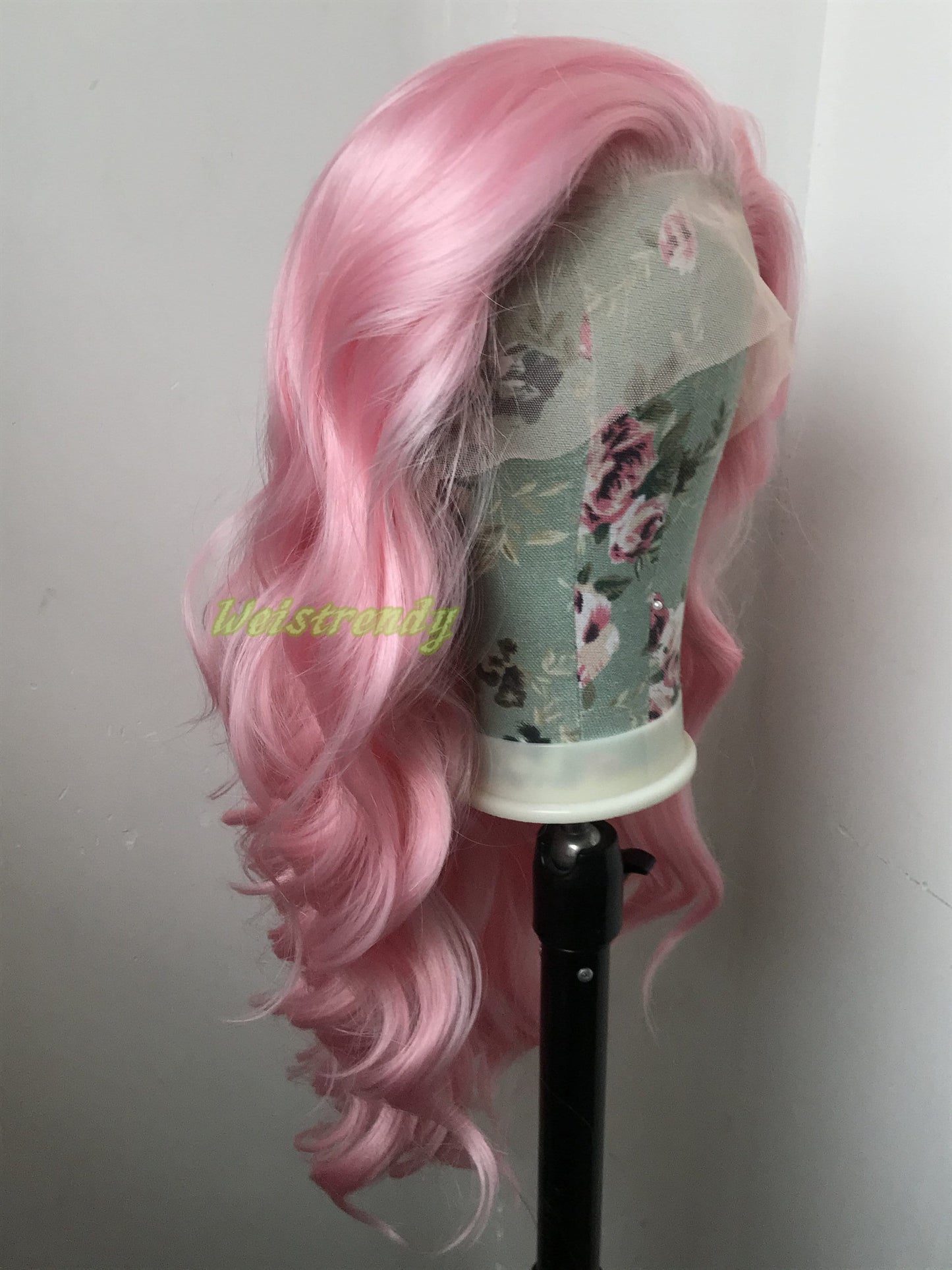Ice pink | Baby Pink | Light Pink Long Wavy Hair Wigs Premium Synthetic Soft Swiss Lace Frontal Wigs Heat Safe Realistic