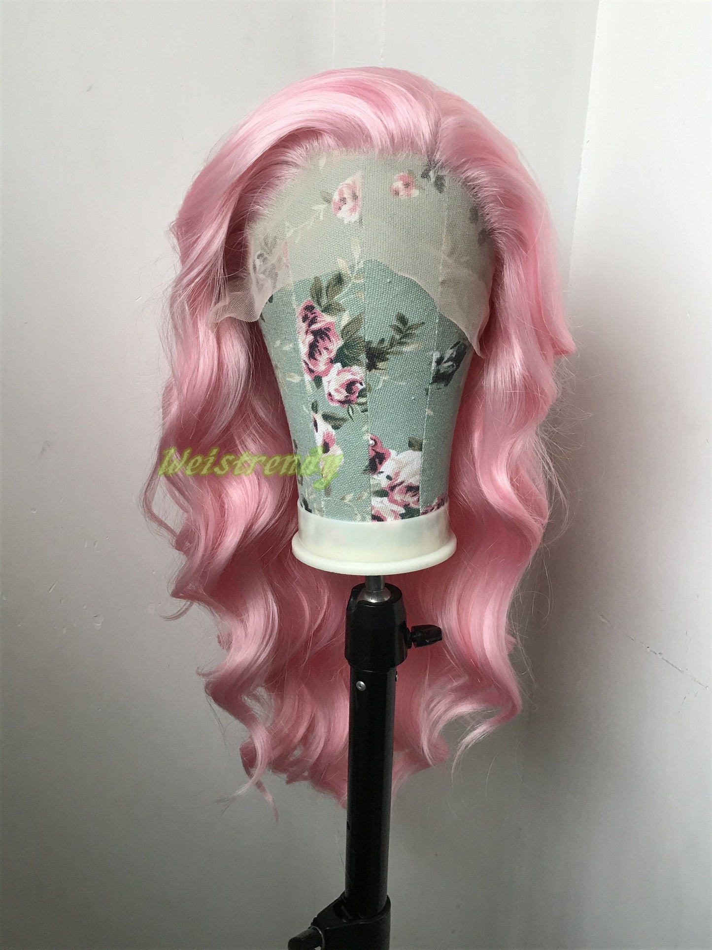 Ice pink | Baby Pink | Light Pink Long Wavy Hair Wigs Premium Synthetic Soft Swiss Lace Frontal Wigs Heat Safe Realistic