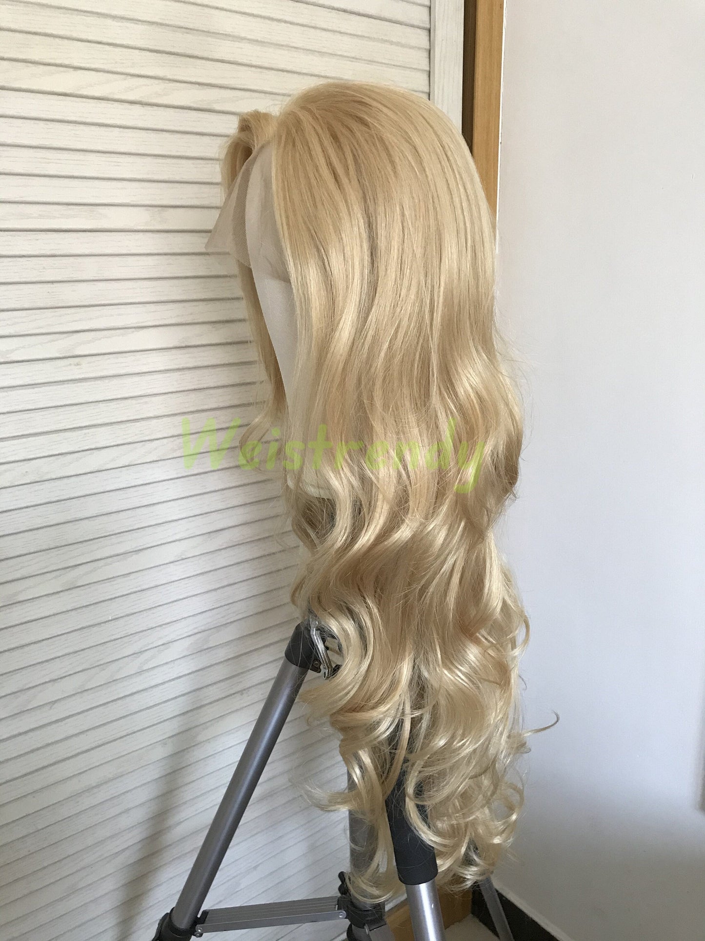 Blonde Long Curls Wavy Hair Premium Synthetic Lace Frontal Wig Heat Safe Realistic