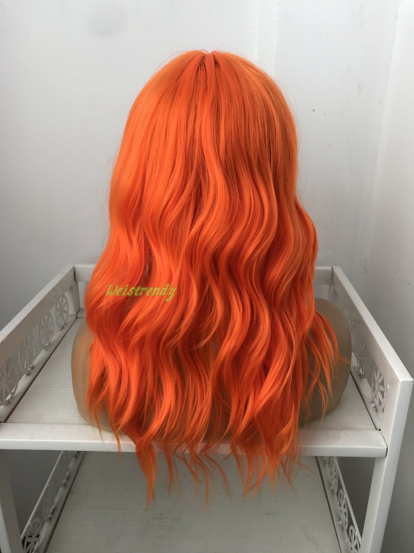 Moxie - 18'' Brilliant Orange Curly Wavy synthetic mullet hair COSPLAY Party Fun COSTUME Wig