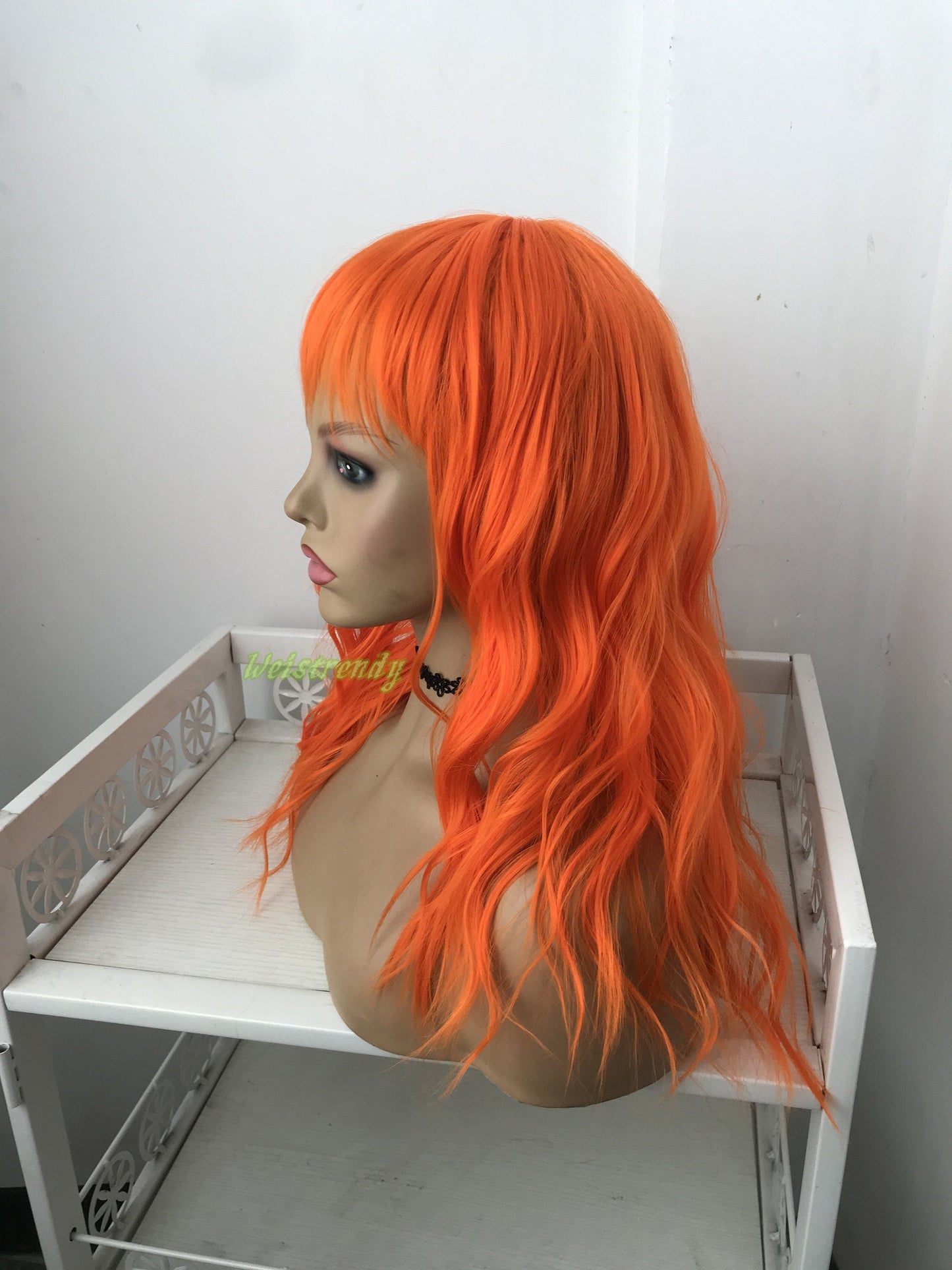 Moxie - 18'' Brilliant Orange Curly Wavy synthetic mullet hair COSPLAY Party Fun COSTUME Wig