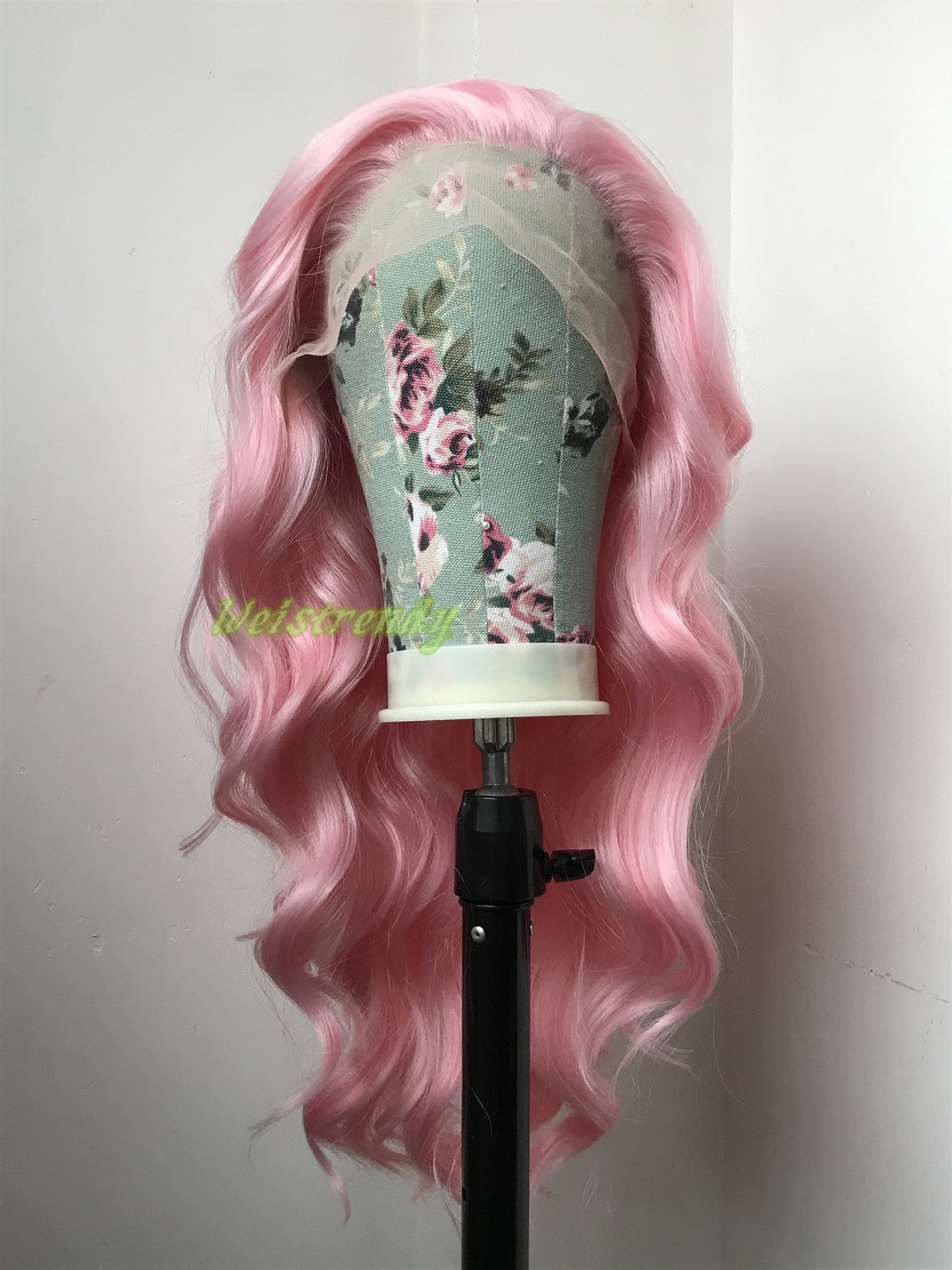Ice pink | Baby Pink | Light Pink  Long Wavy Hair Wigs Premium Synthetic Soft Swiss Lace Frontal Wigs Heat Safe Realistic