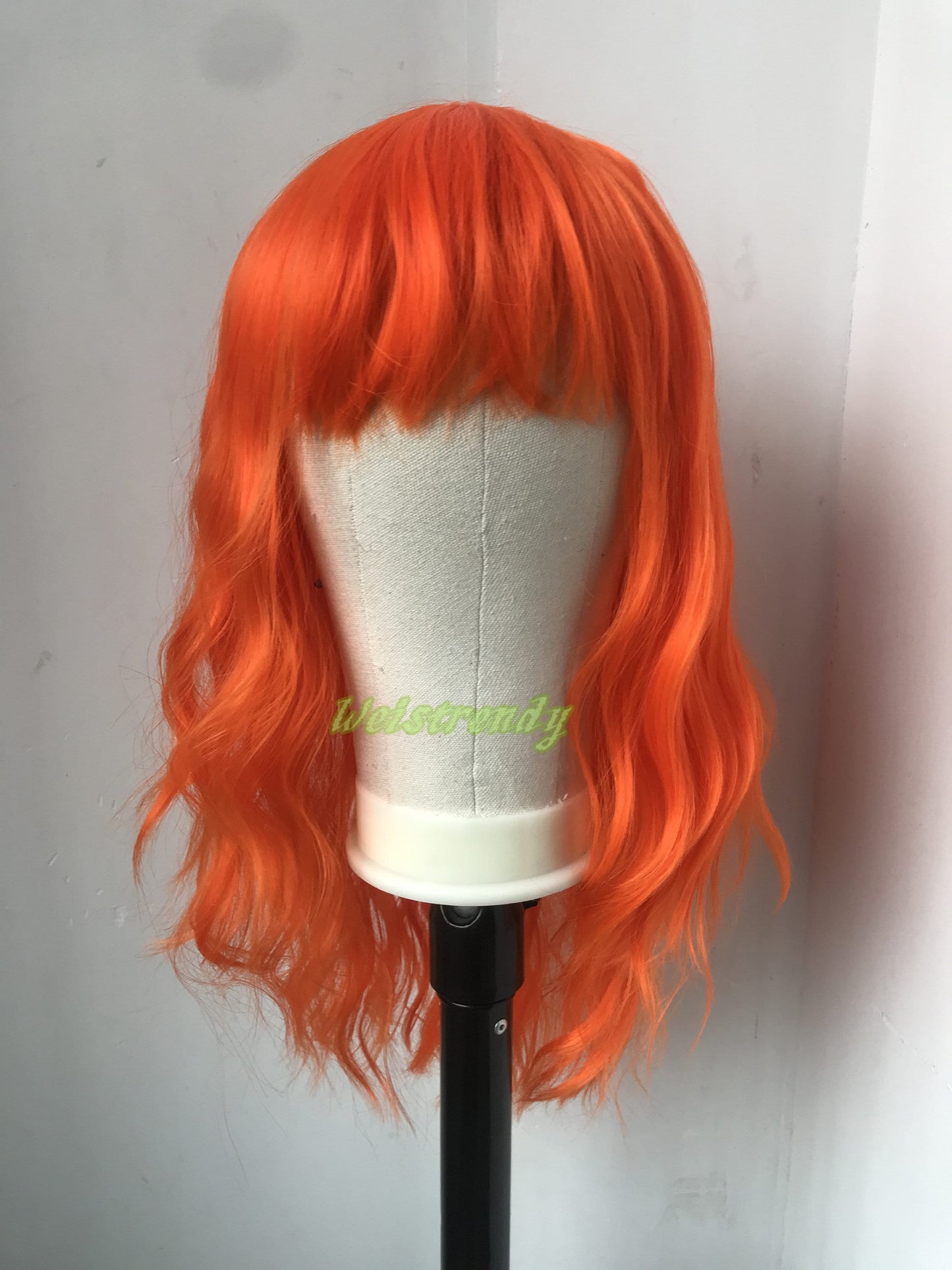 Moxie - 18'' Brilliant Orange Curly Wavy synthetic mullet hair COSPLAY Party Fun COSTUME Wig