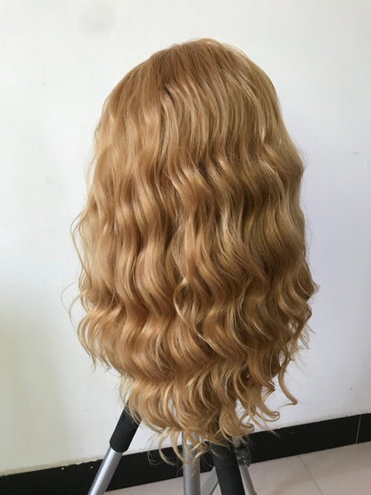 Blonde Long Wavy Hair Premium Synthetic Lace Front Wig Transparent Lace | Realistic Hairline